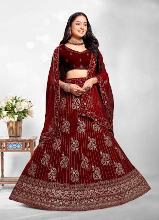 Where to Buy Velvet Lehengas Online – Ajmera Fashion Manufacturers, Suppliers, Exporters in United Kingdom