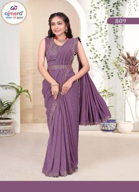 Wholesale One Minute Saree for Bulk Purchase - Ajmera Fashion  Manufacturers, Suppliers in Surat