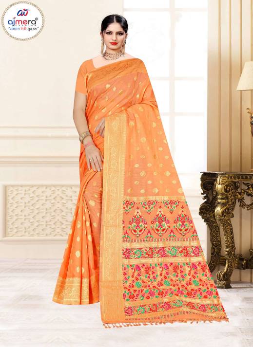 Woven Cotton Saree – Light and Airy Elegance  in Surat